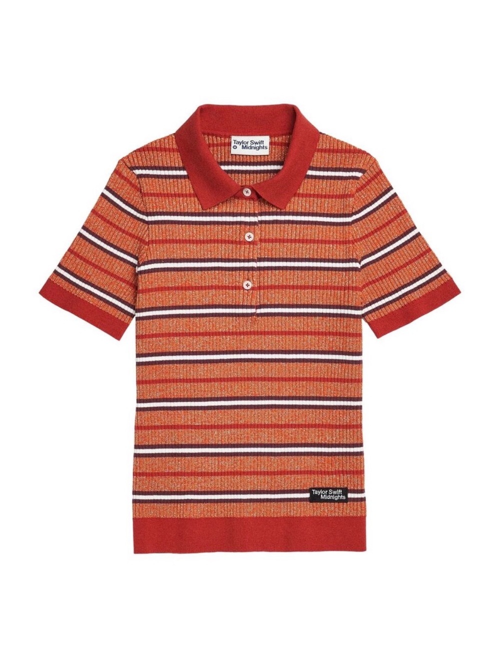 Taylor Swift Midnights Striped Polo — Rare Merch Knit Top